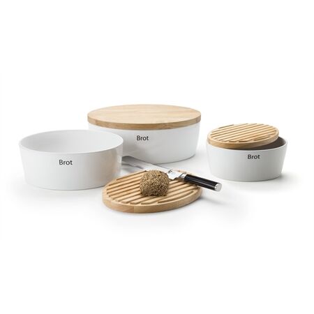 Continenta 3930 Brottopf Keramik oval 30x23x13,5 Weiß