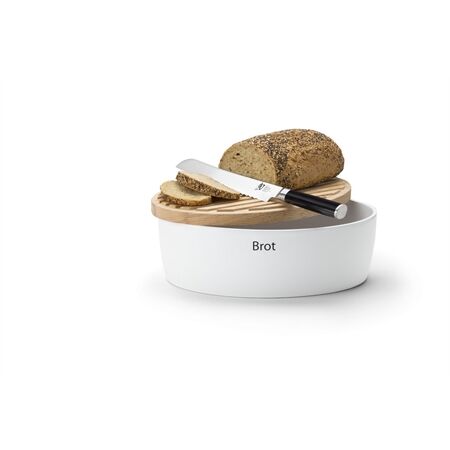 Continenta 3932 Brottopf Keramik oval 36x23x13,5 Weiß