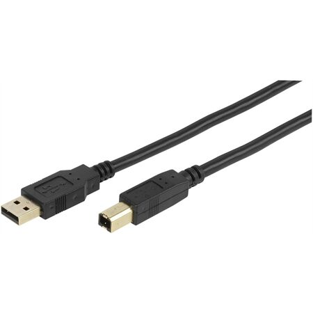 Vivanco 45212 USB 2.0 zert.Kabel,St.A-St.B, 5 m,