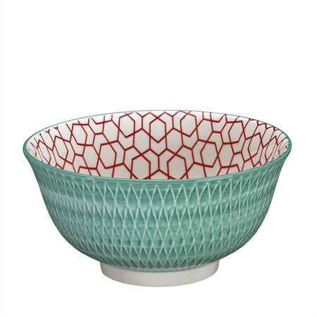 cilio 107807 Bowl AMICI Rauten türkis 15,5cm
