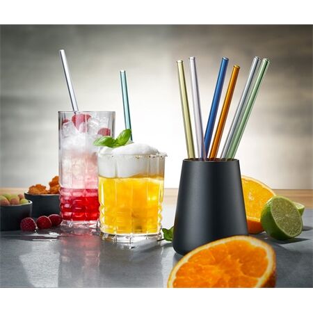 Gefu 89439 Glastrinkhalm FUTURE 23cm bunt 8er Pack