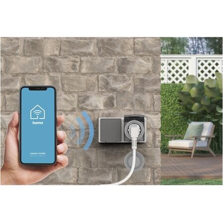 Hama WLAN-Steckdose "Outdoor" ohne Hub,
