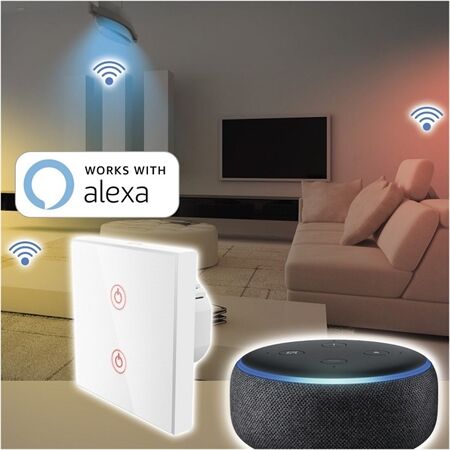 Hama WiFi Touch-Wandschalter, wei*s*