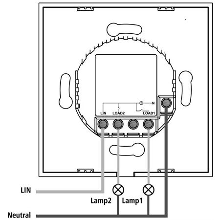 Hama WiFi Touch-Wandschalter, wei*s*