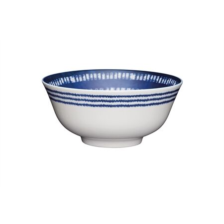 KitchenCraft KCBOWL09 Keramikschüssel blau/weiß