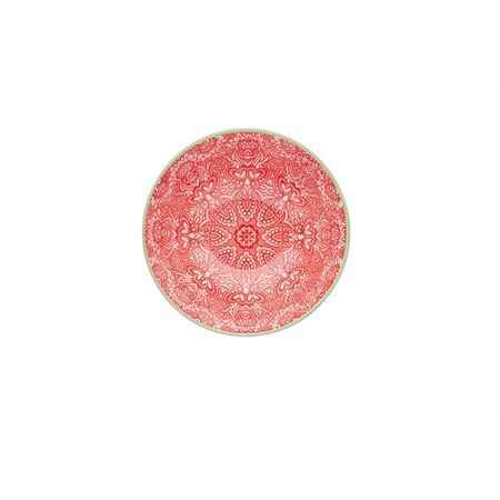 KitchenCraft KCBOWL12 Damast-Keramikschüssel rot 16cm