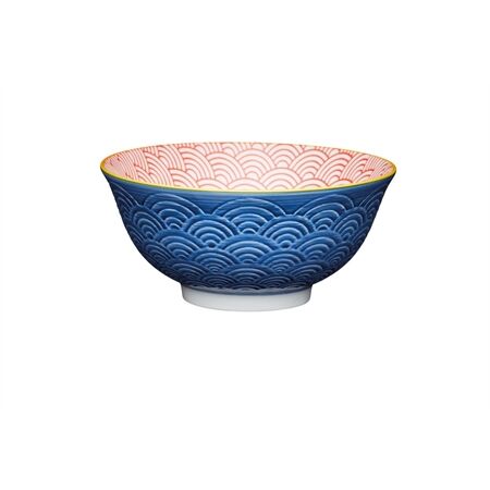 KitchenCraft KCBOWL27 glasierte Schüssel, blue-arc 15,7cm