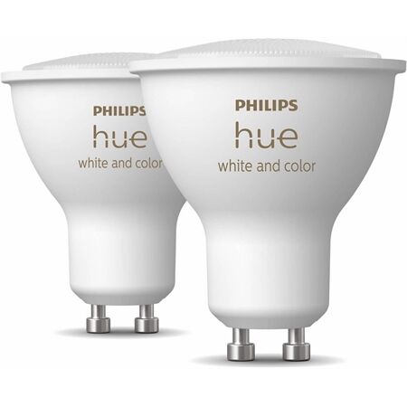 hue W&C. Amb. 4.3W GU10 2er Set