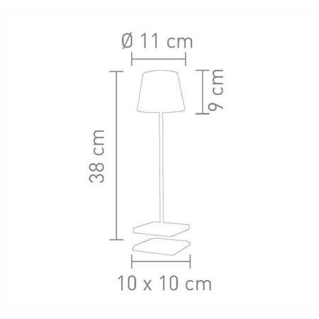 Sompex 78172 Troll 2.0 LED Outdoortischleuchte gelb