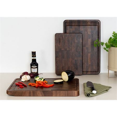 Continenta 4283000 Tranchierbrett Walnuss Stirnhol