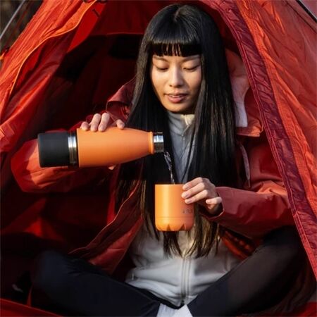 FLSK Explorer Trinkflache mit Becher 700ml Orang