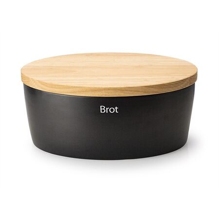 Continenta 3736 Brottopf Keramik oval 36x23x15,5 cm schwarz