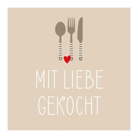 ppd Mit Liebe Gekocht Napkin 33x33