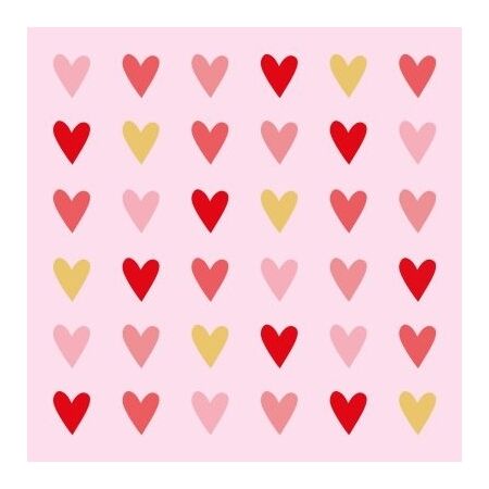 ppd Heart Infusion rose Napkin 33x33