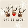 ppd Let it snow cream Napkin 33x33