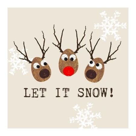 ppd Let it snow cream Napkin 33x33