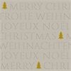 ppd Christmas Letters Tree taupe Napkin 33x33 relief