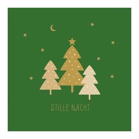 ppd Stille Nacht grün Napkin 33x33