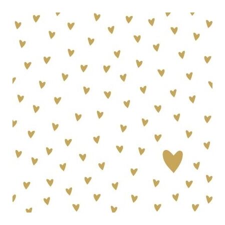 ppd Little Hearts gold Napkin 33x33