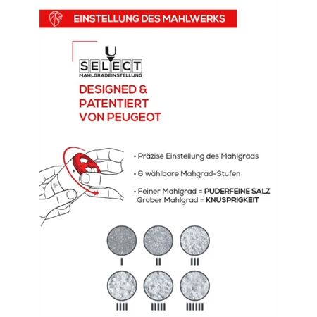 Peugeot 46996 MAESTRO Salzbar u´Select graphit hell 11cm
