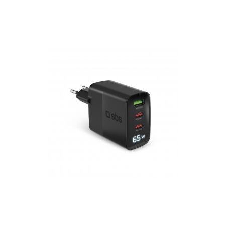 sbs 2xUSB-C/USB LCD GaN Ladeger 3*a*t (65W