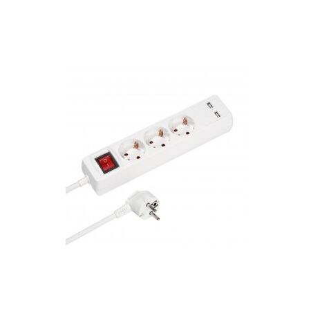 Vivanco (SBS) Steckdosenleiste 3fach, 2x USB