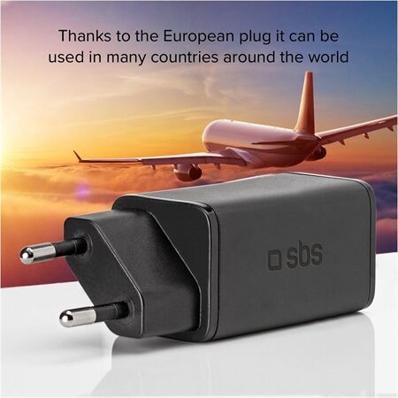 sbs USB-C GaN Mini-Wandladegerät (65W)