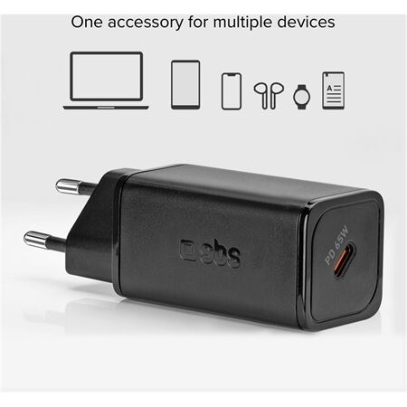 sbs USB-C GaN Mini-Wandladegerät (65W)
