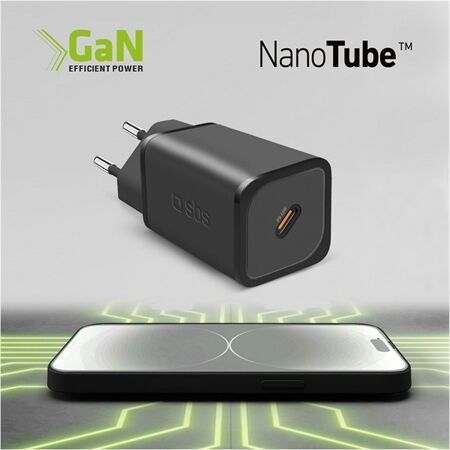 sbs USB-C GaN Mini-Wandladegerät (65W)