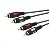Vivanco (SBS) Audiokabel Cinch (1,5m) Gold Kontakte