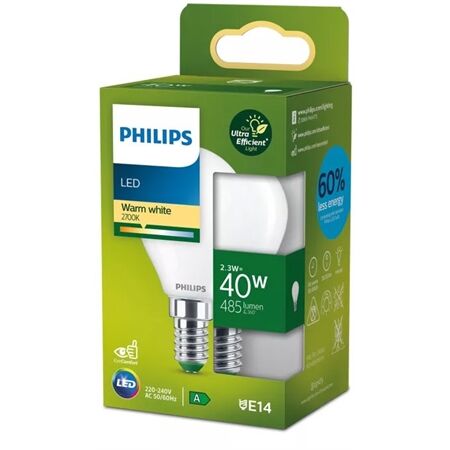 Philips LEDCLA 40W P45 E14 2700K FR UE SRT4