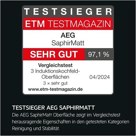 AEG TK85IM0BSZ Saphirmatt Induktionskochfeld 80 cm