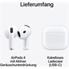 Apple AirPods 4 mit aktiver Lärmkompensation