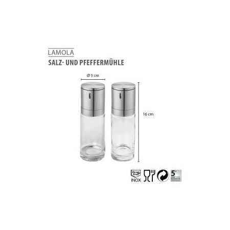 Gefu 89578 Salz- und Pfeffermühle LAMOLA
