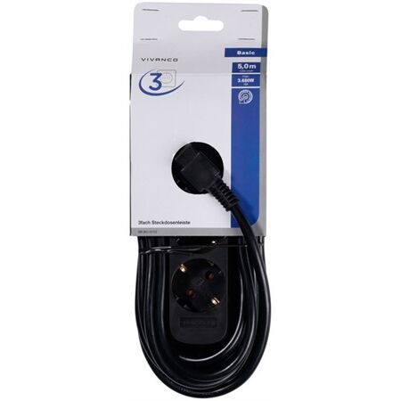 Vivanco 61153 3fach Steckdosenleiste KiSi,