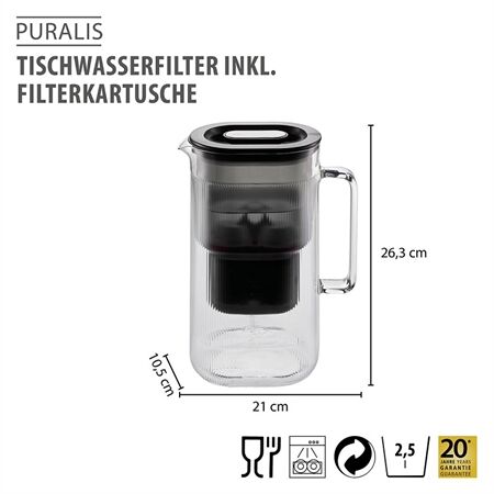 Gefu 16600 PURALIS Wasserfilter mit Filterkartusche