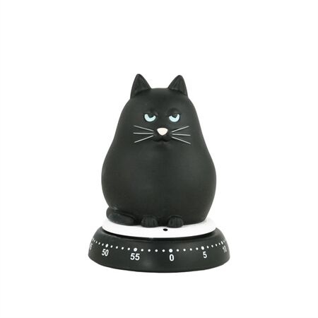 Bengt EK design 618B Mechanical Timer/4 schwarze Katze Eieruhr
