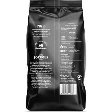 JOERGES Gorilla Espresso Crema No.1 (1000g) Schwarz