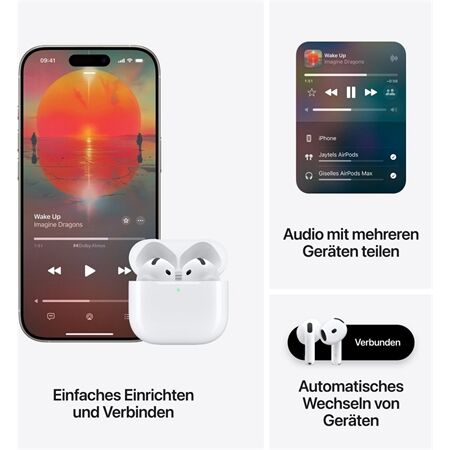 Apple AirPods 4 mit aktiver Lärmkompensation