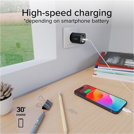 sbs USB-C/USB LCD GaN Ladegerät (30W)